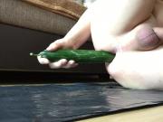 Anal toy and peehole fuck