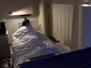 Getting fucked and she cums in the hospital bed