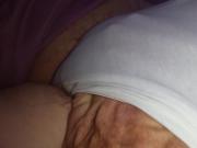 fat hairy pussy pubes in white cotton pantys