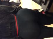 The biggest black ass in leggings