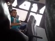 guy caught wanking in a bus