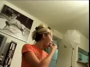 Behind the scenes with young chicks eager of suck and fun