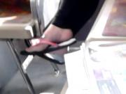 candid teen feet on bus