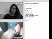 Chatroulette Girl Watches But Misses Cum