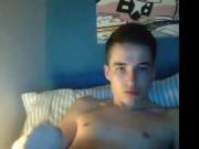 Cute guy jerks off on cam