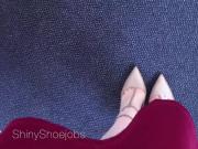 nude stapy heels