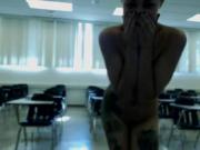 Amateur Naked in the classroom