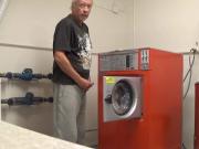 Norwegian Daddy in a public laundry