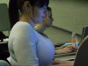 Huge Tits In College Classroom