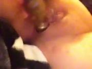 April fucking her pussy with dildo