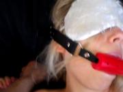 teen blonde gagged blindfolded