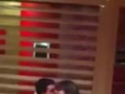 fingers girl in puplic restaurant