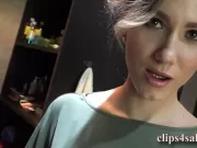 Crazy on her nylon legs