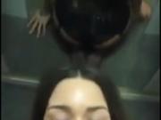Cute girlfriend blows me in the bathroom and gets a facial