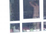 Window Voyeur: Young slim teen neighbour undressing