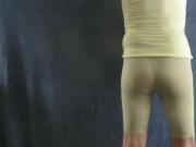 My sissy ass in skin-tight spandex
