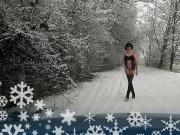 Trans Sissy Slut - Winter Outdoor Flash