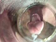 Cum in Glas with Hot Water