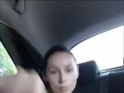 Girl masturbating in the car 2