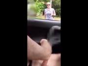 Nude driving public masturbation asking directions