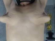 Perfect empty saggy tits shake short video