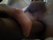 Playing with first dildo
