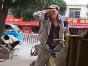 Hard in public and on his bike