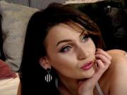 Bigtittied eurochick fingerbangs herself