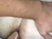 Hot bear with big uncut cock jerks off