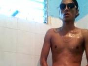 Latino In The Shower