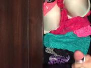 Another cumshot on her panty drawer