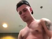 boy with a huge cock cums