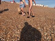 CFNM Beach walk Brighton Nude Beach 2019