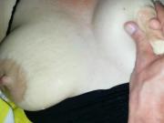 My wifes lactating tits