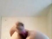 She shoves it in