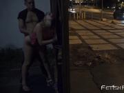 Teen Lilly Sapphire banged rough in public by a pervert