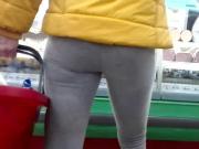 Mature milf shopping in tight yoga pants