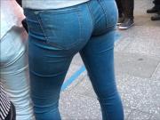 french teenager with wedgie in jeans somehow