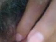 Fingering my creamy and wet pussy closely while masterbating