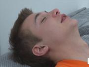 Hard dick riding with nerdy twink and his lover with big dic