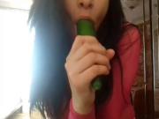 Hottest armenian teen sucks huge cucumber