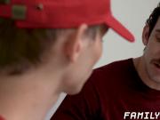Twink enjoys every inch of stepdaddys big raw cock