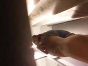 Spying wonderful teen ass in dressing room