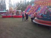 WANK CUM in PORTALOO at FUNFAIR