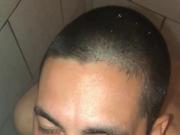 Uncut Latino chub pisses on twink