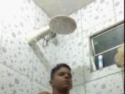 Str8 Arab boy showers after fucking his gf