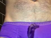 More purple panty pissing