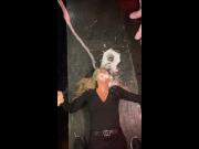 Champagne shower 36 - busty blond covered facialized