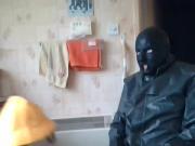 Rubber pissing and wanking