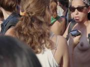 Topless Argentinian feminist protest